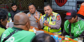 Kakorlantas Polri Sapa Ojol Kota Batu, Perkuat Sinergi Keselamatan Lalu Lintas