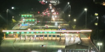 ETLE Drone Presisi Pantau Arus Mudik di Tol Cikampek, Lalu Lintas Ramai Lancar
