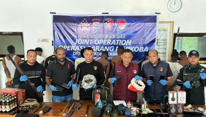 Polda Papua dan BNNP Gerebek Kampung Vietnam, 10 Orang Diamankan dalam Operasi Narkoba